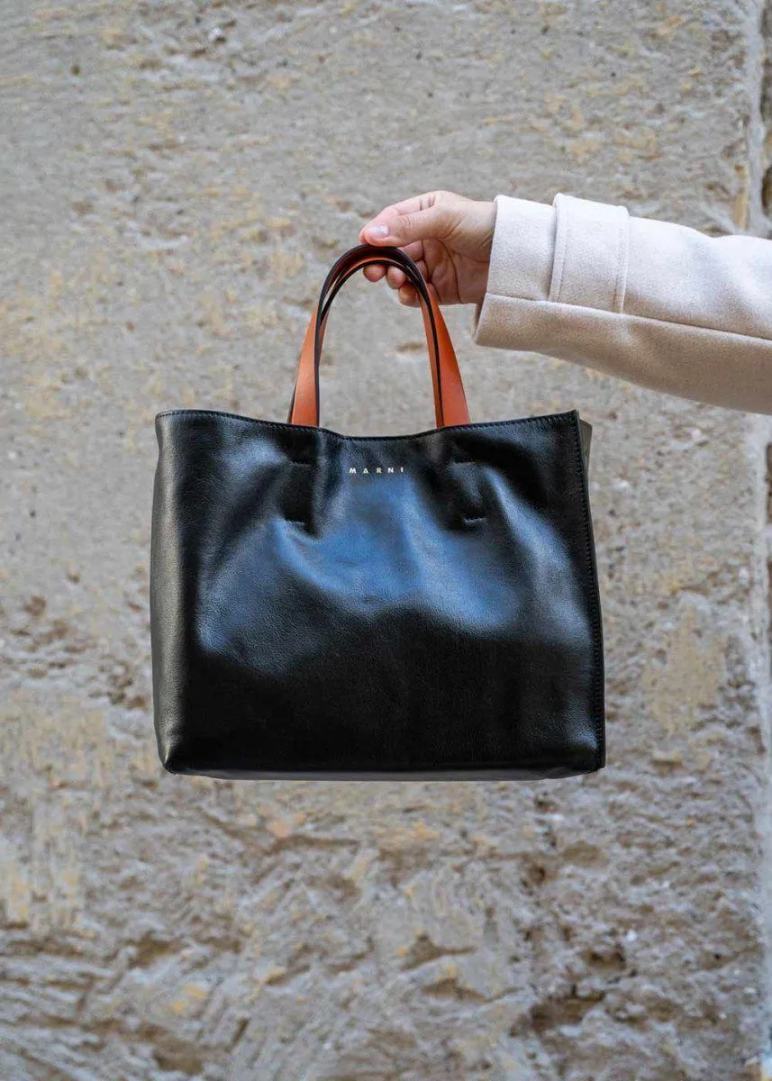 SHOPPING BAG - Black/Mosstone/Tile