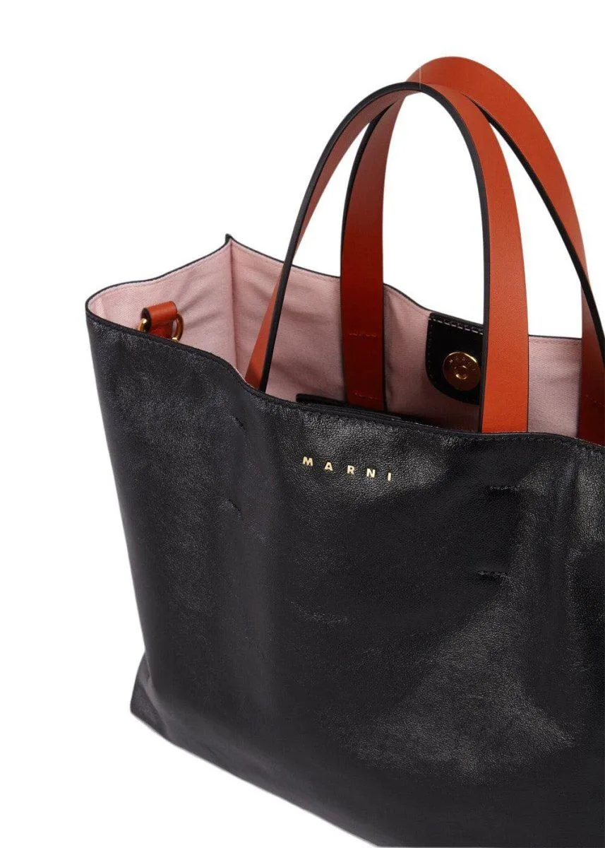 SHOPPING BAG - Black/Mosstone/Tile