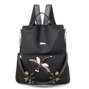 Simple Embroidery backpack. Multiple way To Carry. 1213