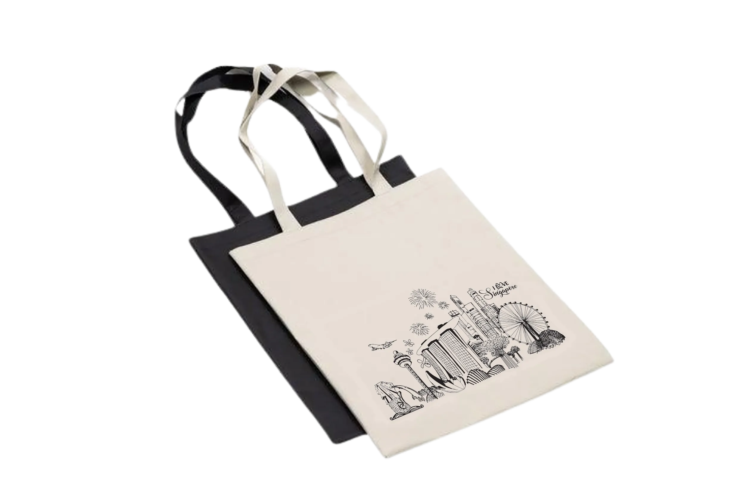 Singapore Design 600D Tote Bag