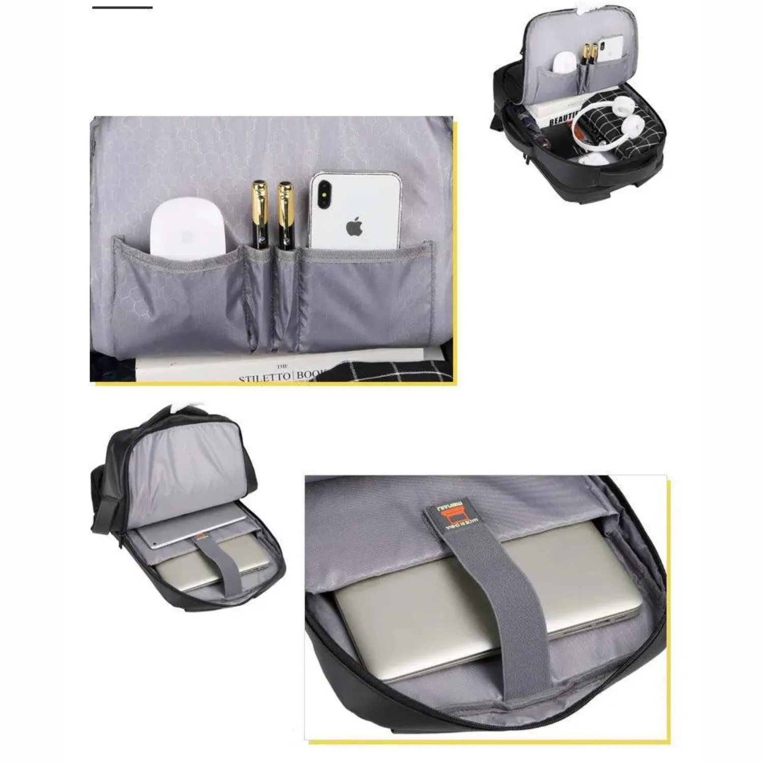 Sleek Business Backpack with USB Charging Port