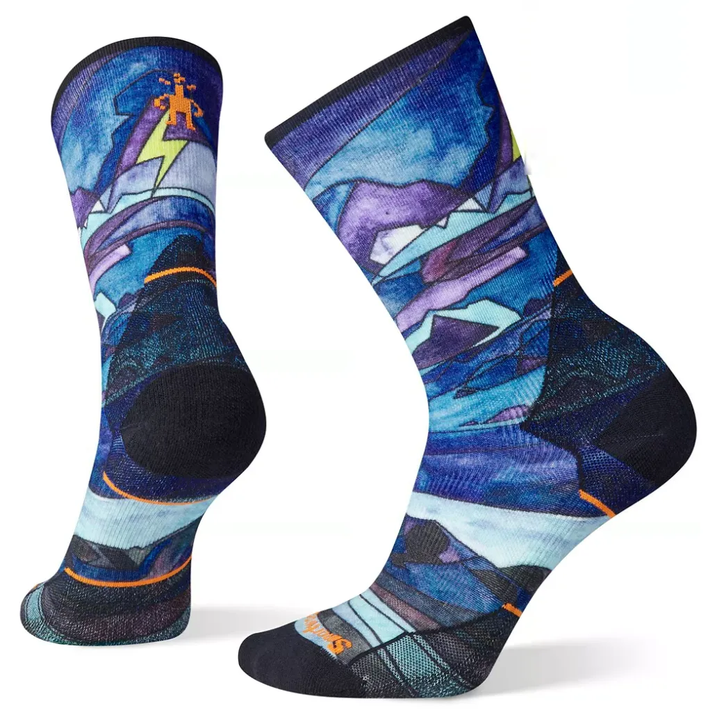 Smartwool Women&#x27;s Athlete Edition Run Print Crew Socks Multi Color | Buy Smartwool Women&#x27;s Athlete Edition Run Print Crew Socks Multi Color here | Outnorth
