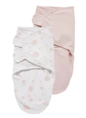 Swaddle Meyco 2pack - Pink - 0-3m