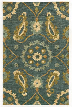 Tommy Bahama Valencia 57702 Blue / Green Rug