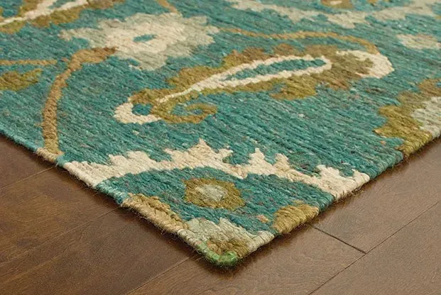 Tommy Bahama Valencia 57702 Blue / Green Rug