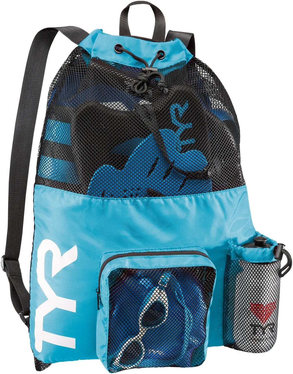 TYR Big Mesh Mummy Backpack - Senior/Senior 2/Pre-Senior/Cyclone/Lightning Groups - Storm Aquatics