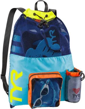 TYR Big Mesh Mummy Backpack - Senior/Senior 2/Pre-Senior/Cyclone/Lightning Groups - Storm Aquatics