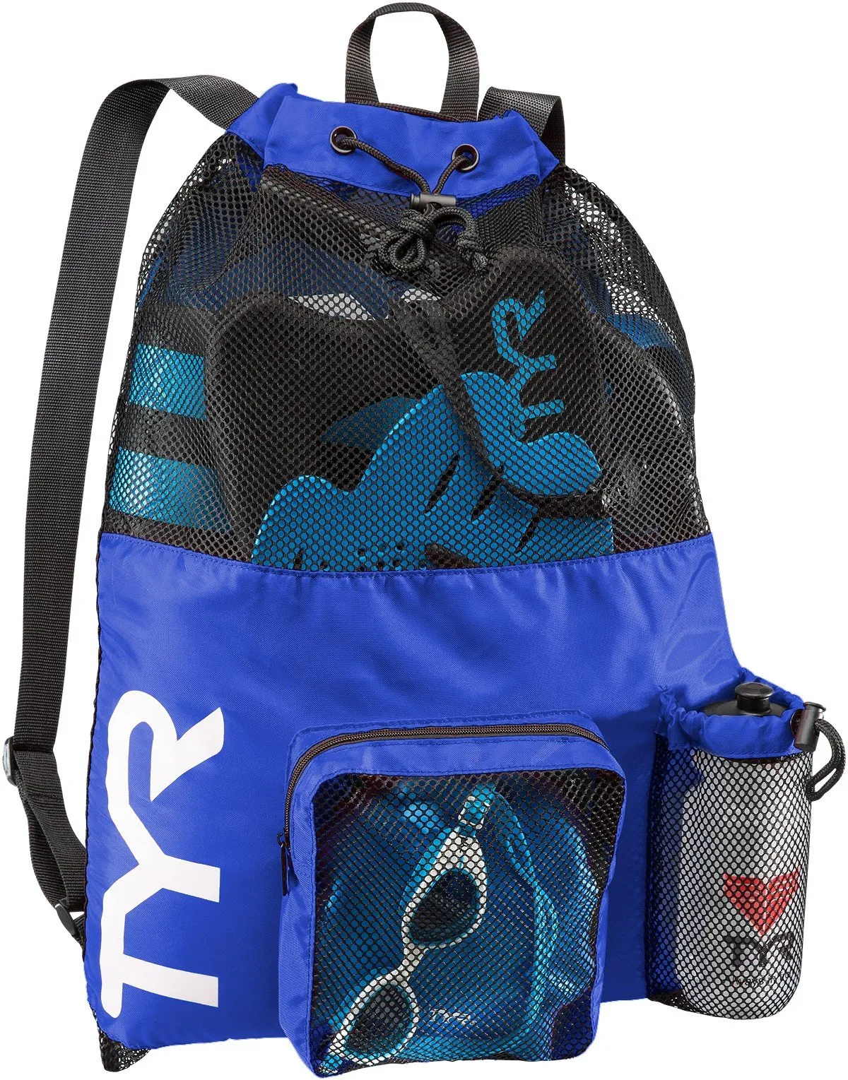TYR Big Mesh Mummy Backpack - Senior/Senior 2/Pre-Senior/Cyclone/Lightning Groups - Storm Aquatics