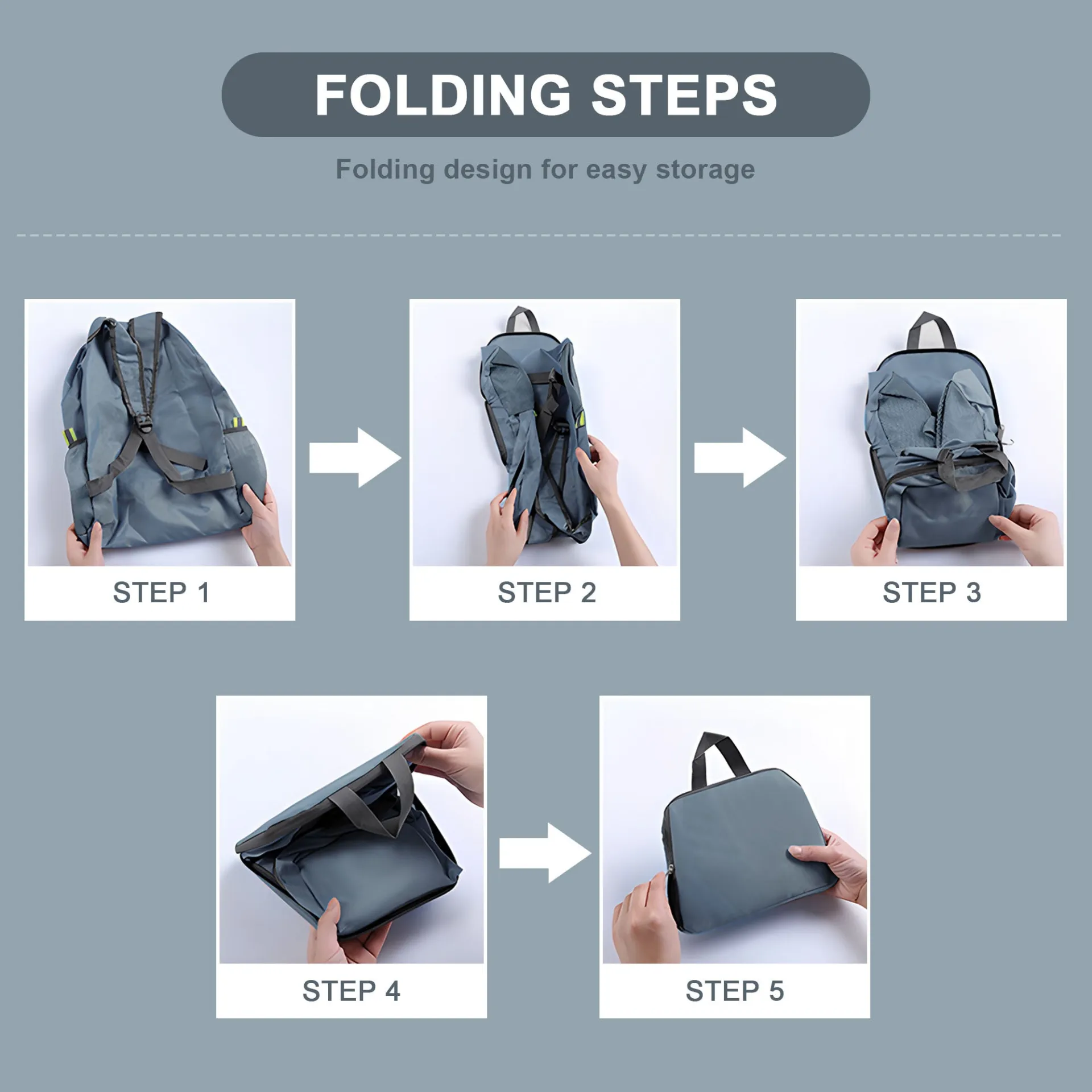 Ultimate 5-Piece Travel Companion Set: Expandable Duffel & Foldable Backpack in Sleek Grey with 360° Spinner Wheels & TSA Lock