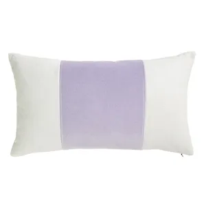 Velvet Broad Stripe Pillow in Lilac