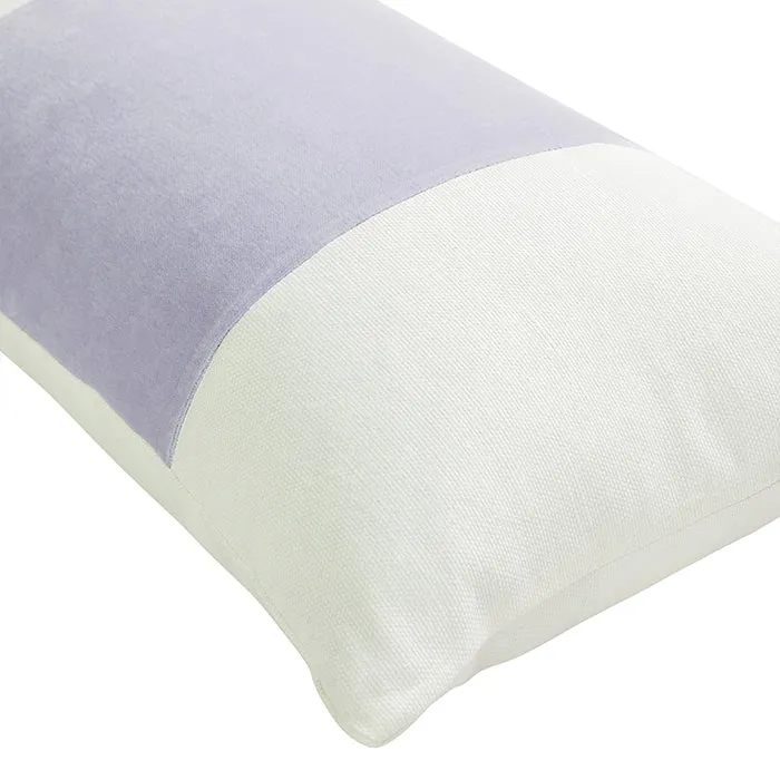 Velvet Broad Stripe Pillow in Lilac
