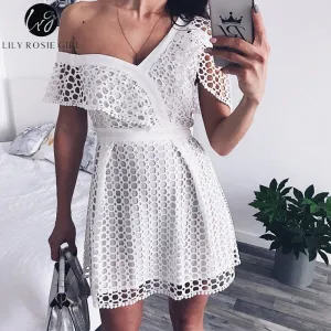 VenusFox Sexy Ruffle Lace Sweet Dress