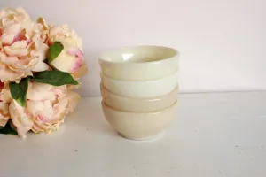 Vintage 1950s Ivory Fire King Milkglass Bowls