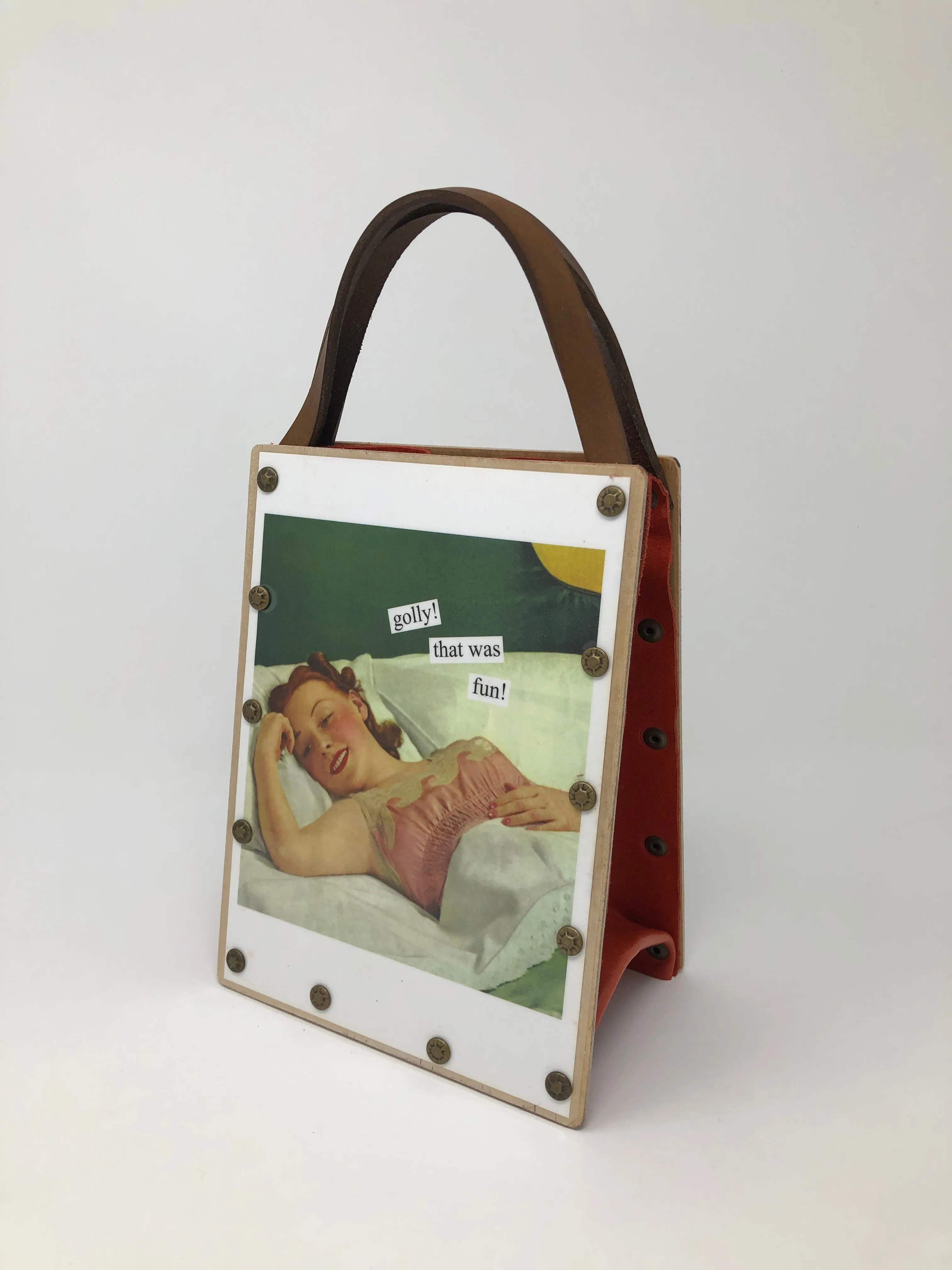 Vintage Modern Woman Handbag - Christmas Wishes