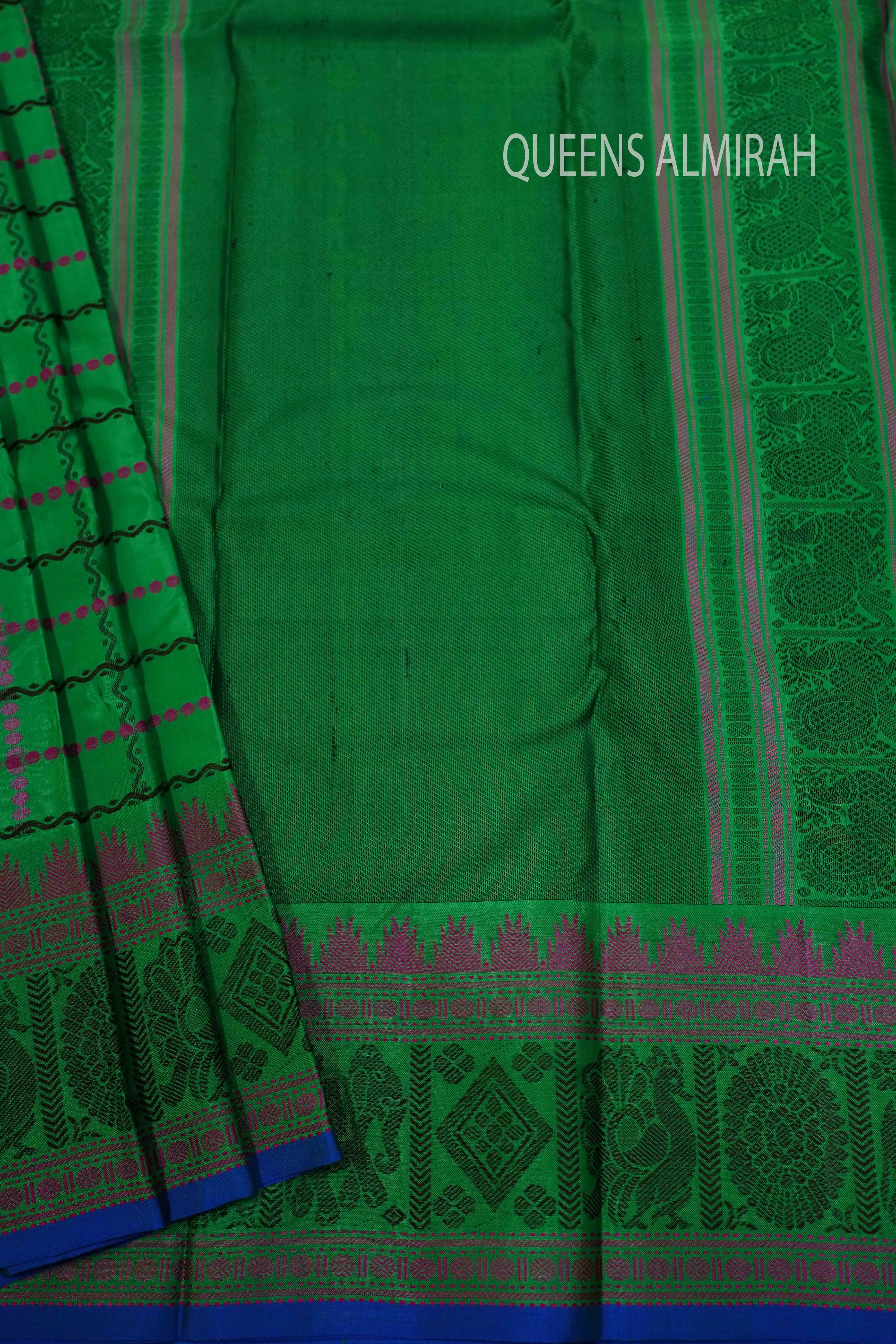 WATER MELON GREEN  KANCHIVARAM SILK SAREE