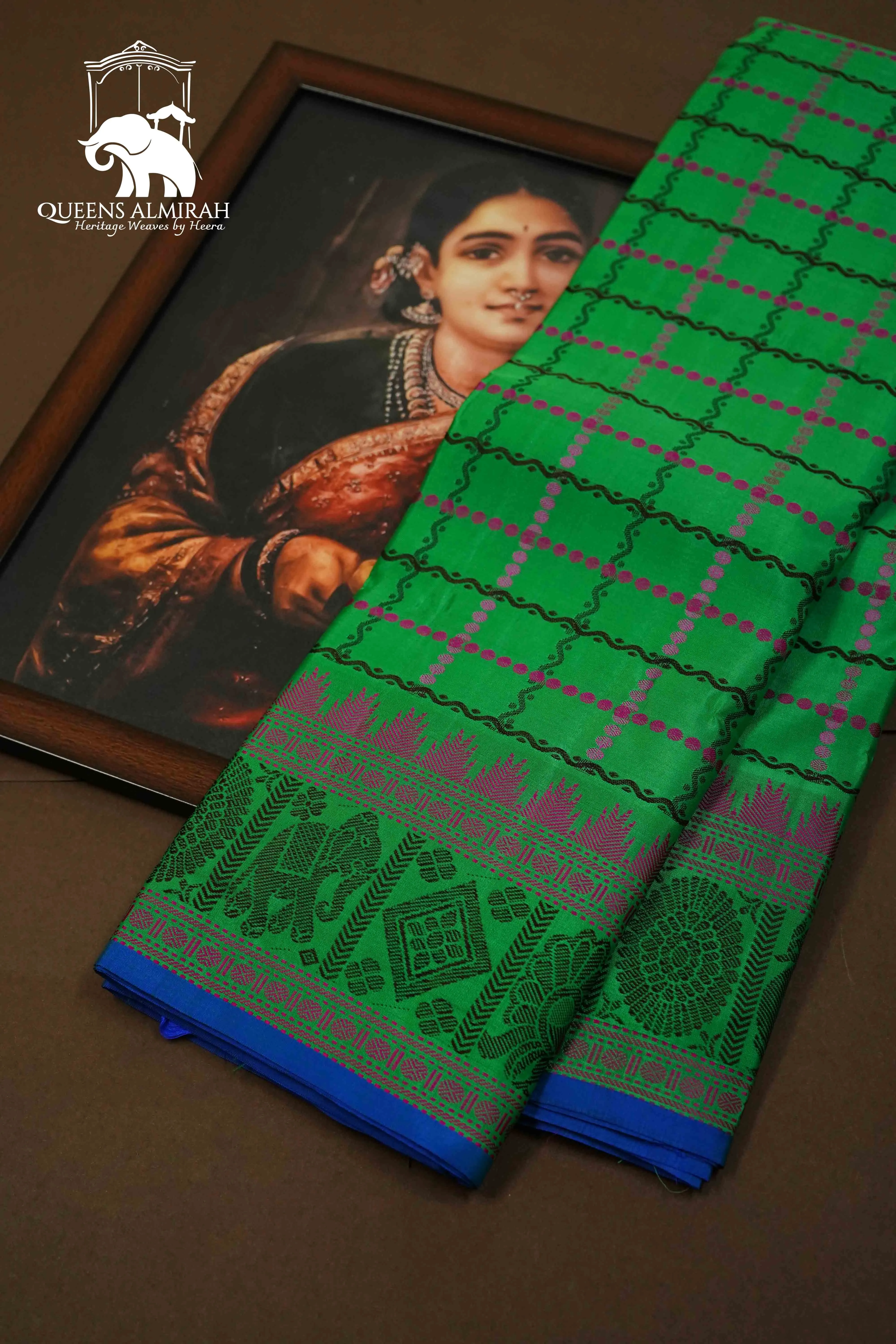 WATER MELON GREEN  KANCHIVARAM SILK SAREE