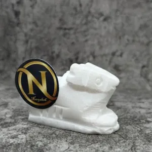 White Marble Nandi Idol Sculpture, Small Figurine Showpiece for Home Decor