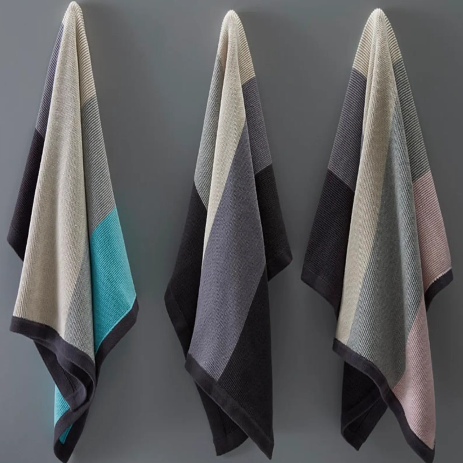 Wide Stripe Baby Girls & Boys Cot Pram Blankets