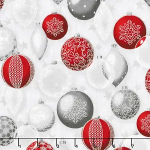 Winter's Grandeur - Winter Gilded Ornaments Winter Metallic Yardage