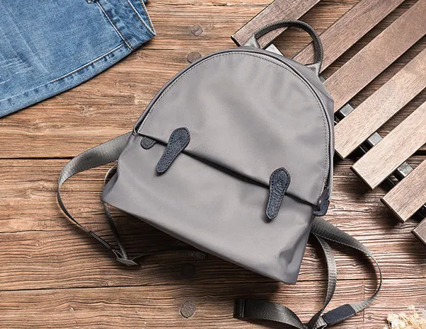 Women's Black Nylon Backpack Waterproof Rucksack For Women