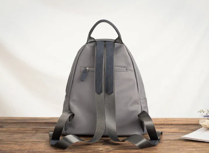 Women's Black Nylon Backpack Waterproof Rucksack For Women