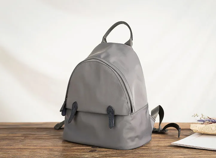 Women's Black Nylon Backpack Waterproof Rucksack For Women