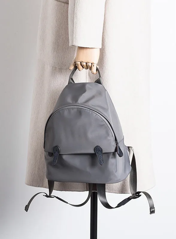 Women's Black Nylon Backpack Waterproof Rucksack For Women