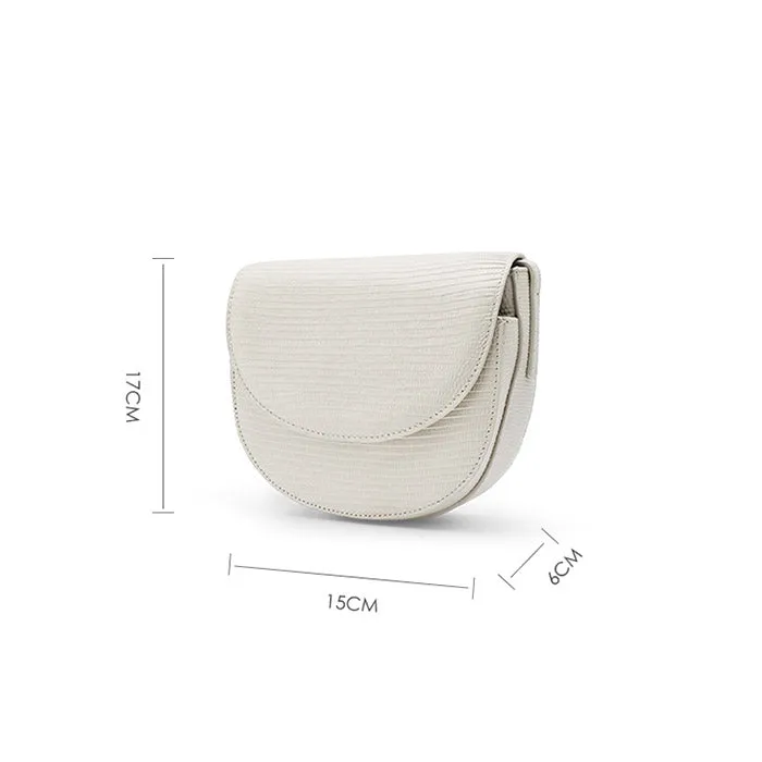 Womens Small Tan Leather Crossbody Saddle Bag Satchel Bag Purse for Women