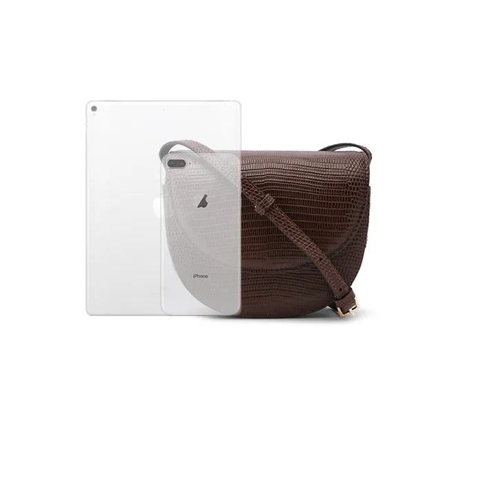 Womens Small Tan Leather Crossbody Saddle Bag Satchel Bag Purse for Women