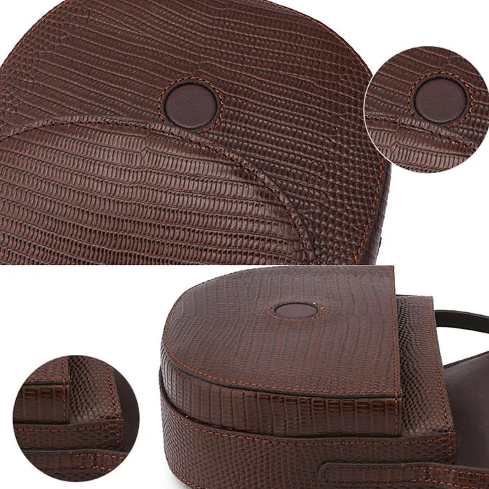 Womens Small Tan Leather Crossbody Saddle Bag Satchel Bag Purse for Women