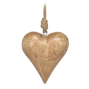 Wood Puffy Heart Ornament