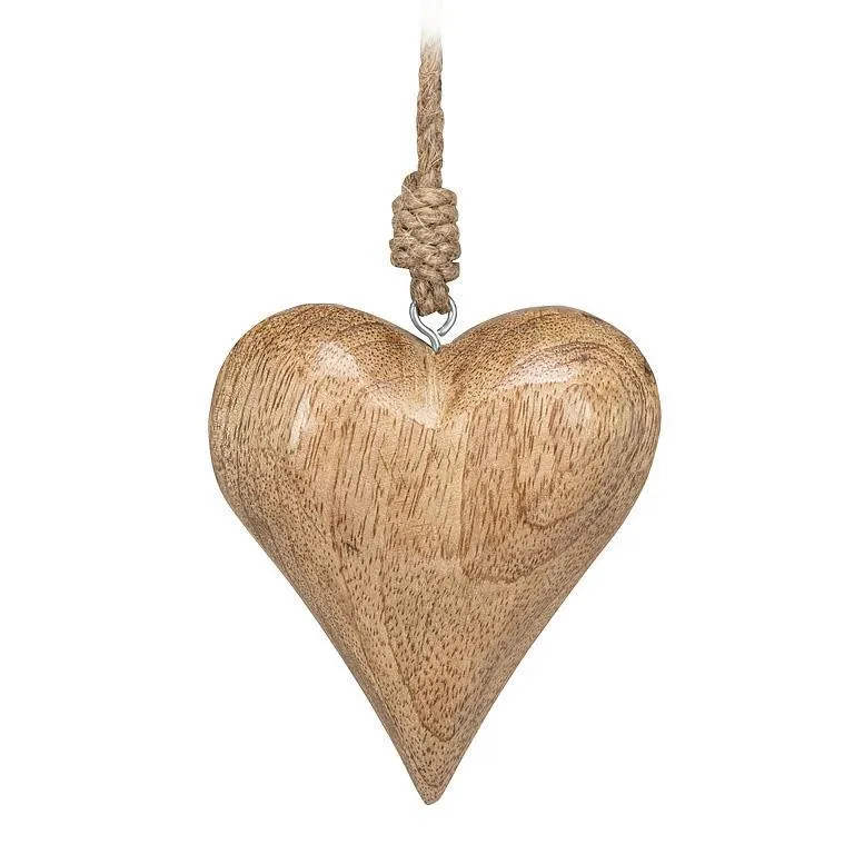 Wood Puffy Heart Ornament