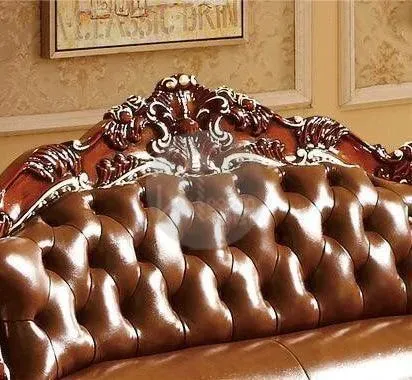 Wooden Twist Royal Antique Brown Hand Carved Teak Wood Sofa Set 3 1 1