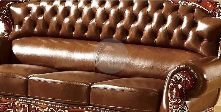 Wooden Twist Royal Antique Brown Hand Carved Teak Wood Sofa Set 3 1 1