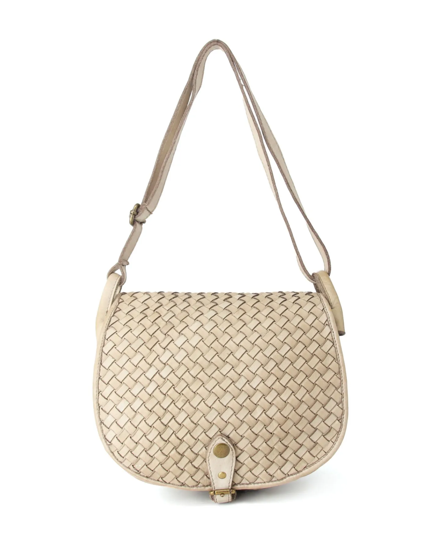 Woven leather vintage saddle bag wholesale
