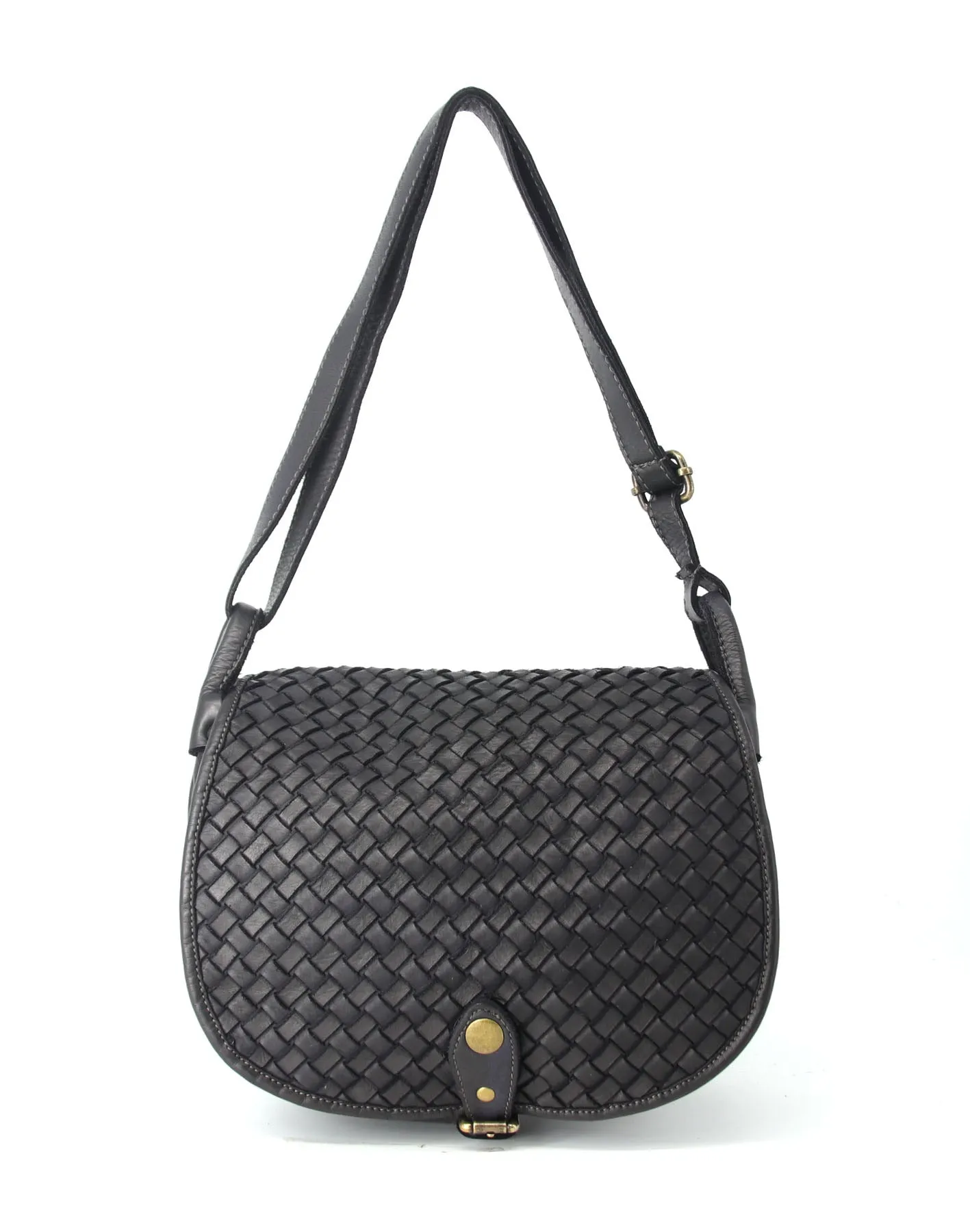 Woven leather vintage saddle bag wholesale