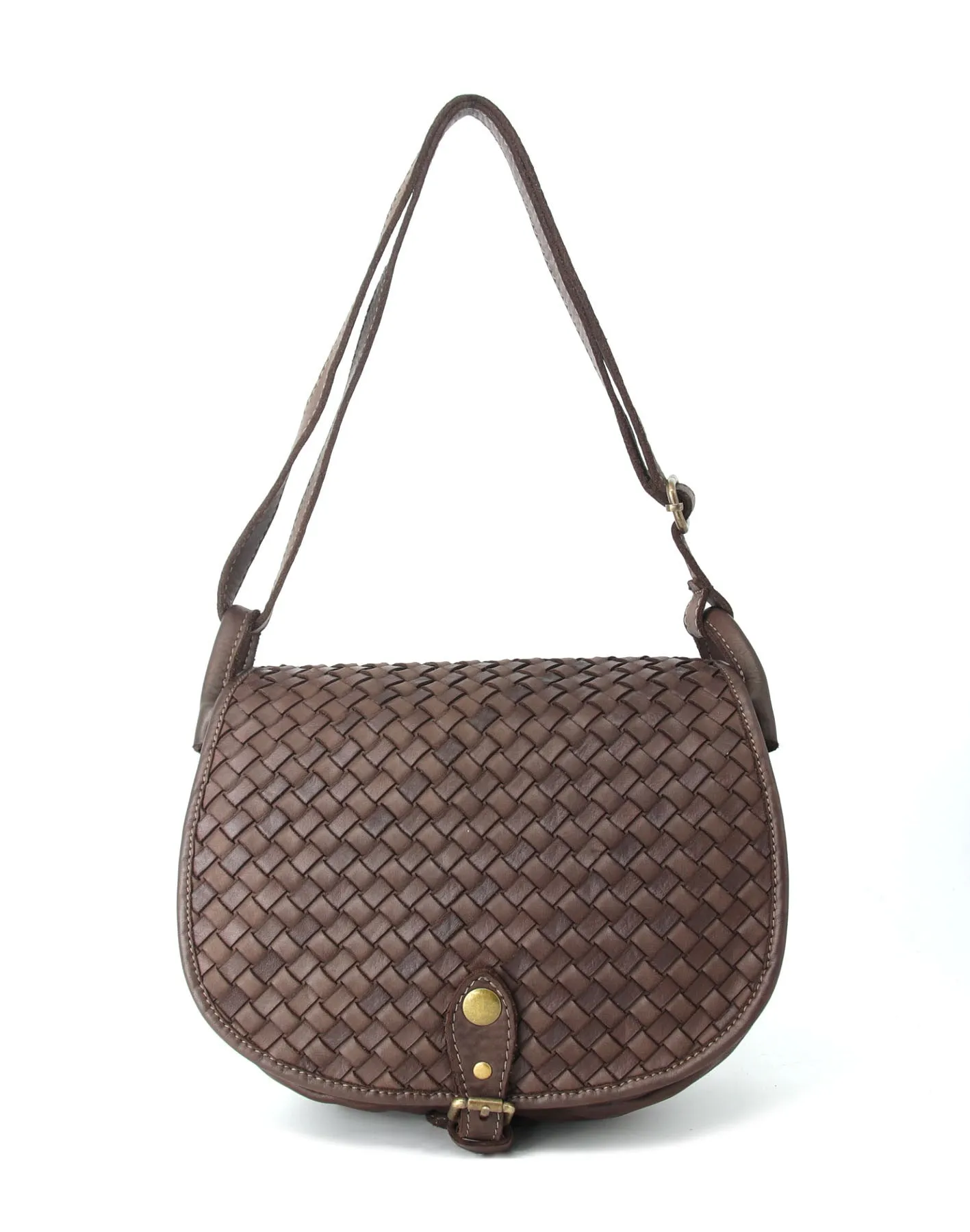 Woven leather vintage saddle bag wholesale