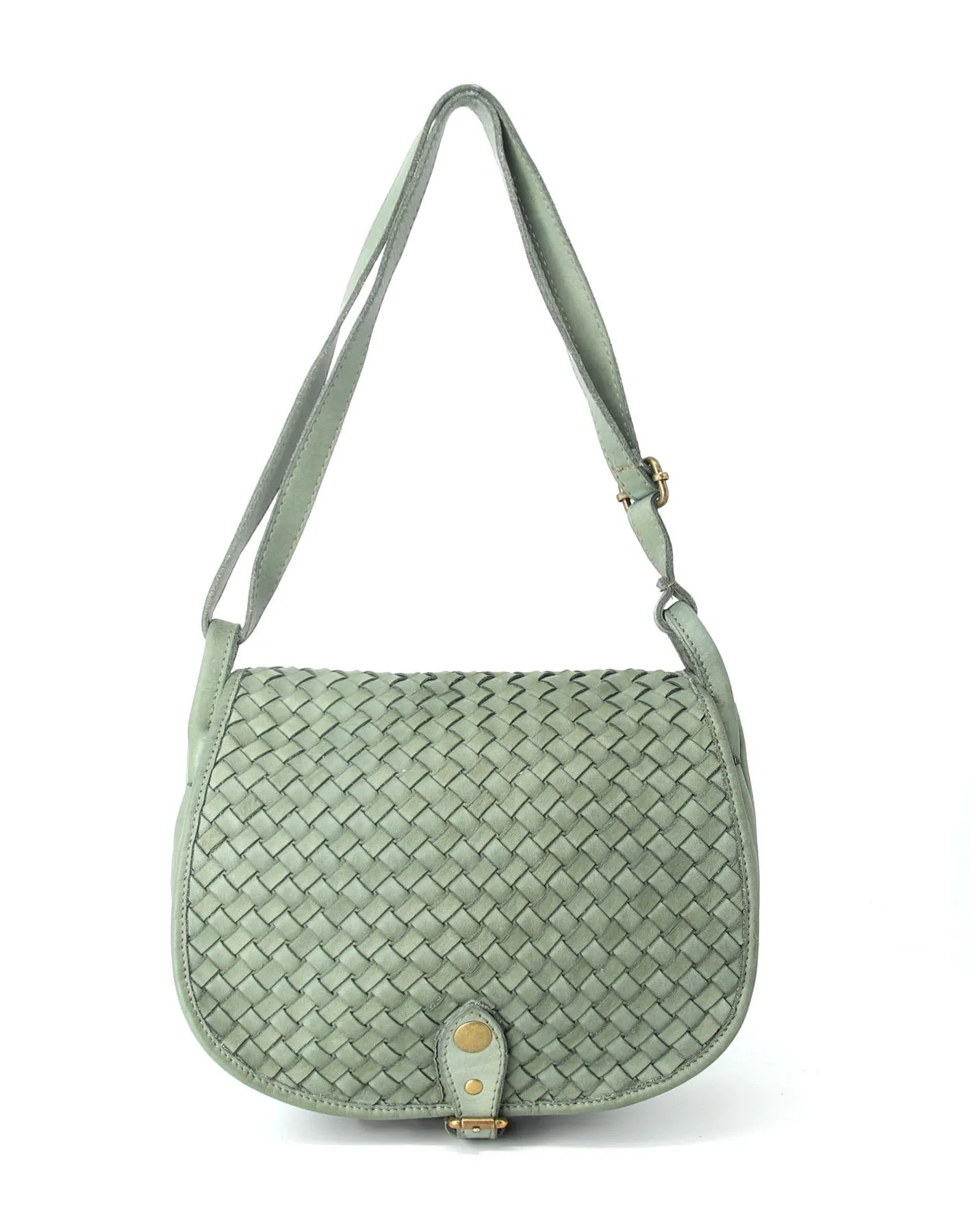 Woven leather vintage saddle bag wholesale