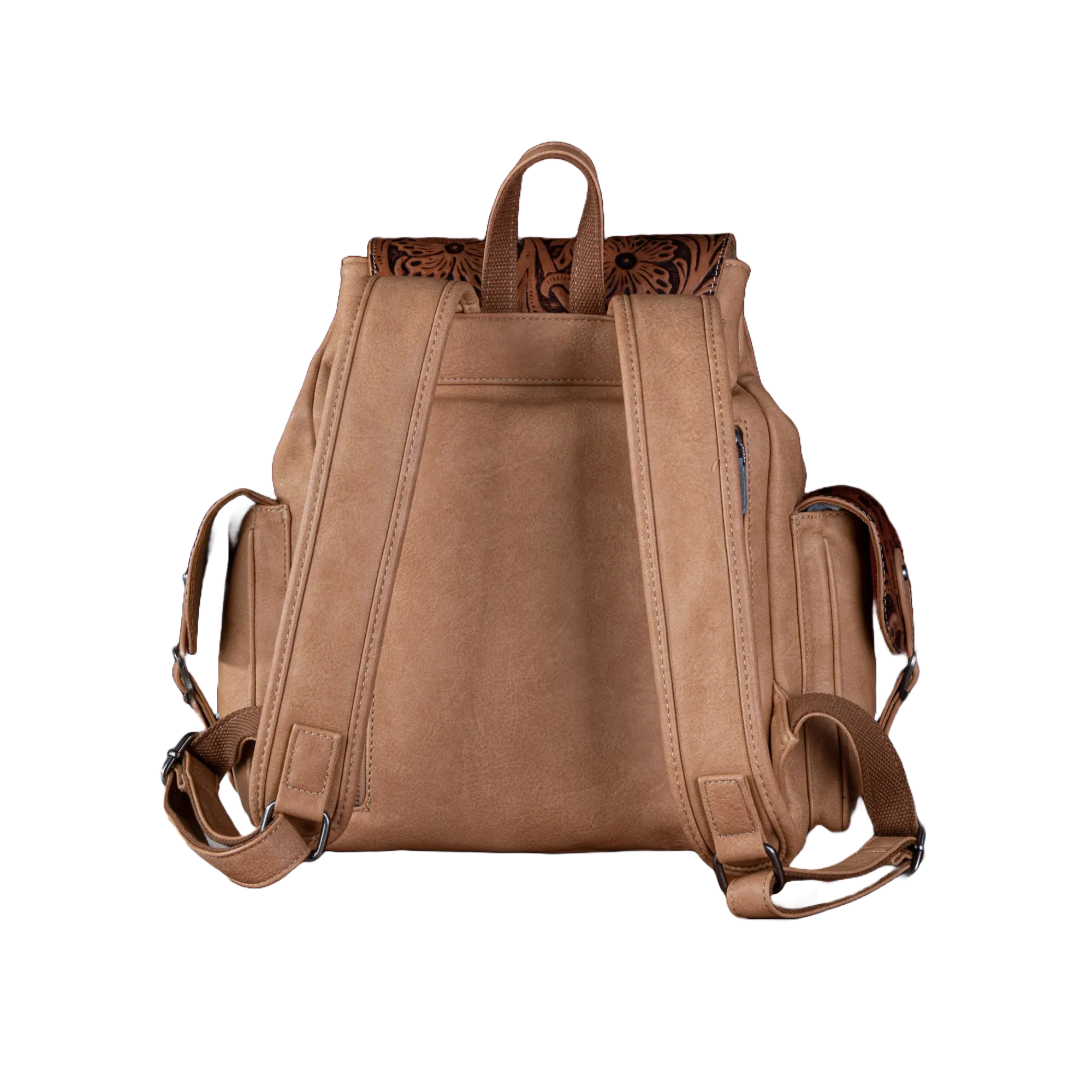 Wrangler Ladies Vintage Floral Tooled Light Brown Backpack WG12-9110BLBR