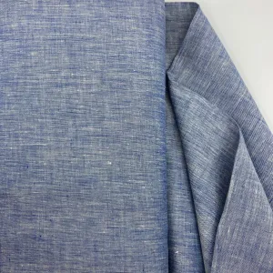Yarn Dyed 100% Linen in Cool Blue
