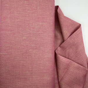 Yarn Dyed 100% Linen in Pink Roses
