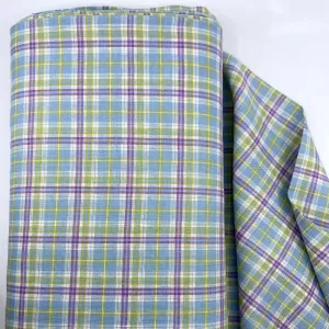 Yarn Dyed 100% Linen in Spring Plaid