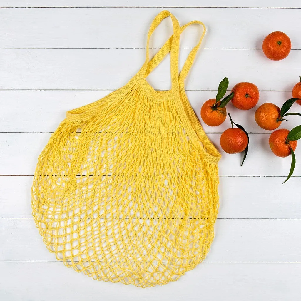 YELLOW FRENCH STYLE SHOPPING BAG